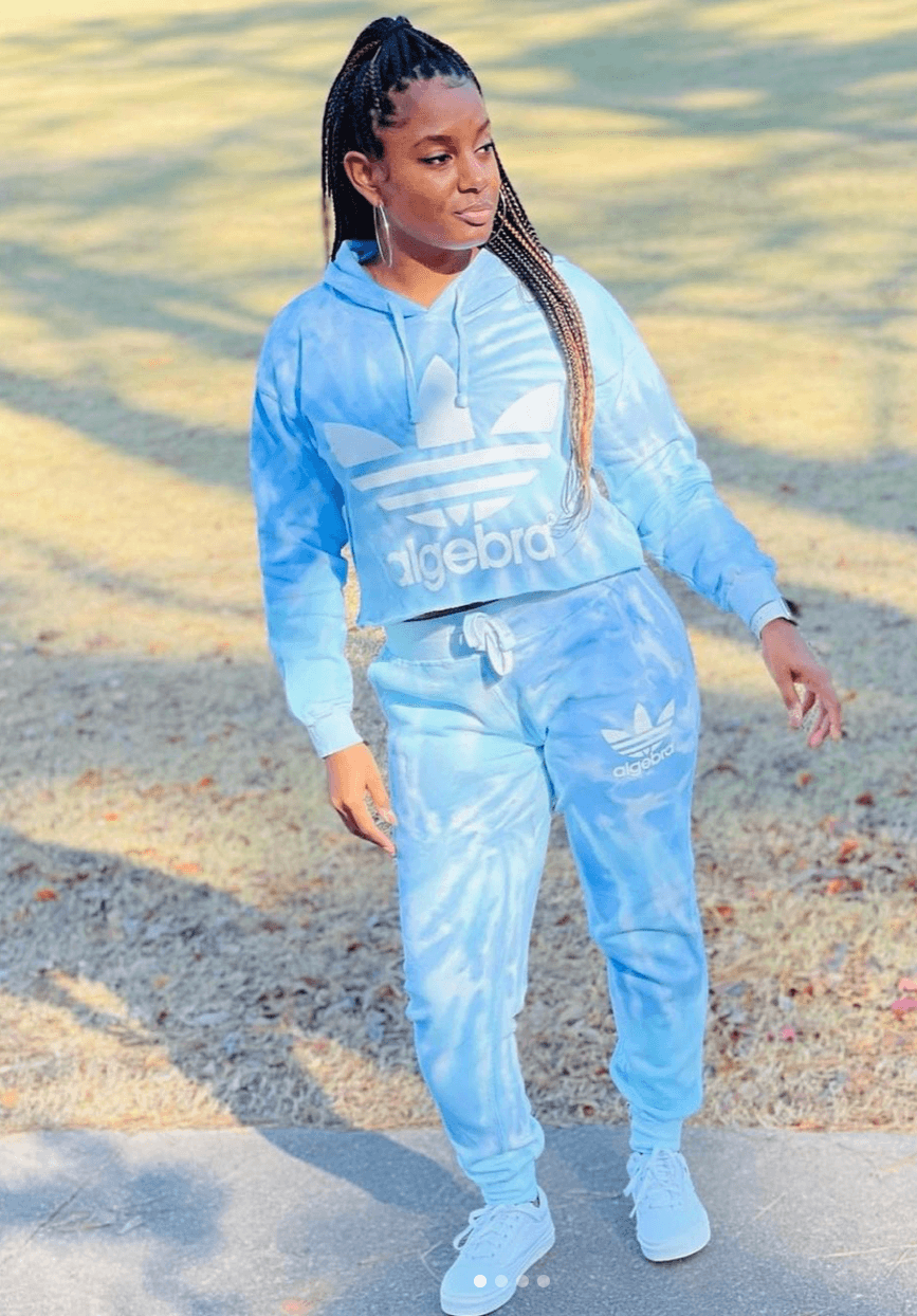 Blue Tie Dye Crop Hoodie Algebra Blessett All Day I Dream About Singi LoveNotesINK By AlgebraB